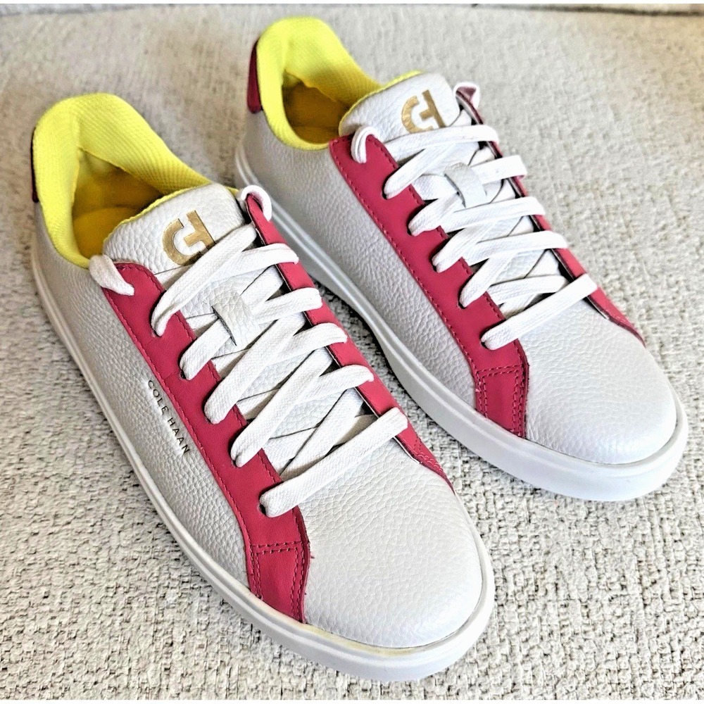 Cole Haan Grand Crosscourt Daily Sneaker Women Size 8 White/Camellia W30241‎